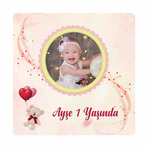 Ayıcık Temalı Doğum Günü Magneti